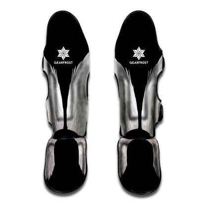 White Angel Wings Print Muay Thai Shin Guard