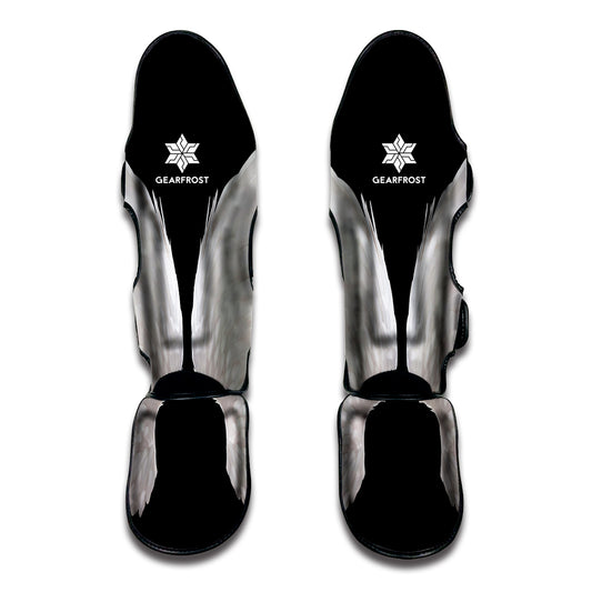 White Angel Wings Print Muay Thai Shin Guard