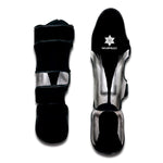 White Angel Wings Print Muay Thai Shin Guard