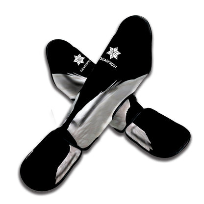White Angel Wings Print Muay Thai Shin Guard