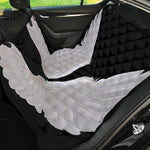 White Angel Wings Print Pet Car Back Seat Cover