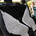 White Angel Wings Print Pet Car Back Seat Cover