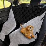 White Angel Wings Print Pet Car Back Seat Cover