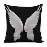 White Angel Wings Print Pillow Cover