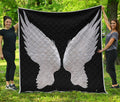 White Angel Wings Print Quilt