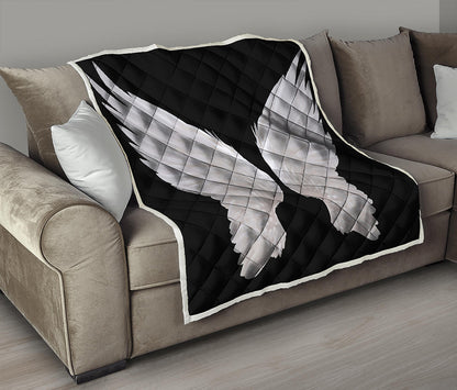 White Angel Wings Print Quilt
