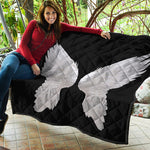 White Angel Wings Print Quilt
