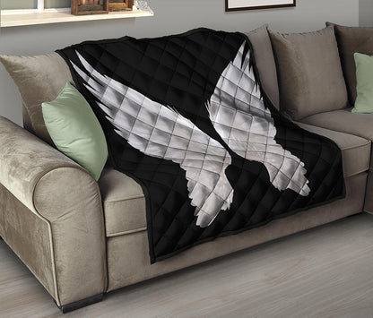 White Angel Wings Print Quilt
