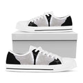 White Angel Wings Print White Low Top Sneakers