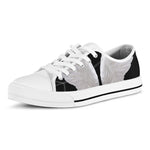 White Angel Wings Print White Low Top Shoes