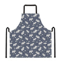 White Baby Polar Bear Pattern Print Apron