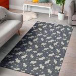 White Baby Polar Bear Pattern Print Area Rug