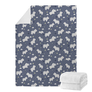 White Baby Polar Bear Pattern Print Blanket