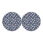 White Baby Polar Bear Pattern Print Car Coasters