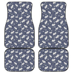 White Baby Polar Bear Pattern Print Front and Back Car Floor Mats