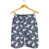 White Baby Polar Bear Pattern Print Men's Shorts