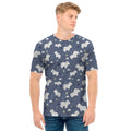 White Baby Polar Bear Pattern Print Men's T-Shirt
