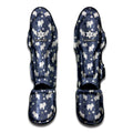 White Baby Polar Bear Pattern Print Muay Thai Shin Guards