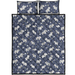 White Baby Polar Bear Pattern Print Quilt Bed Set