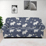 White Baby Polar Bear Pattern Print Sofa Cover