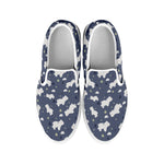 White Baby Polar Bear Pattern Print White Slip On Shoes