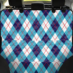White Blue And Red Argyle Pattern Print Pet Car Back Seat Cover
