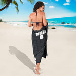 White Brick Puzzle Video Game Print Beach Sarong Wrap