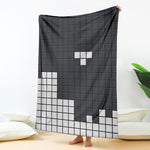 White Brick Puzzle Video Game Print Blanket