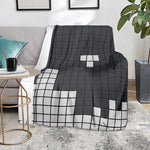 White Brick Puzzle Video Game Print Blanket