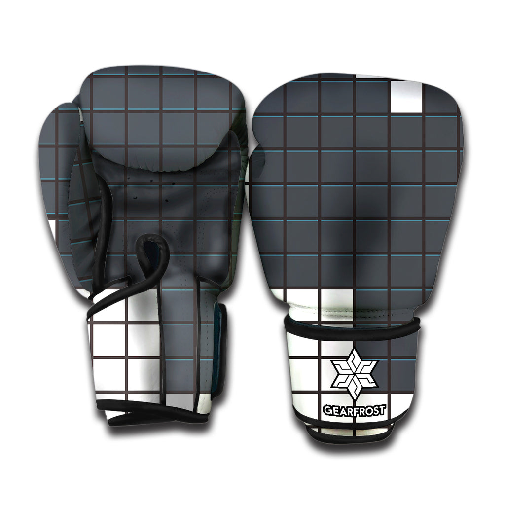 White Brick Puzzle Video Game Print Boxing Gloves