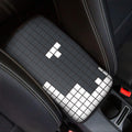 White Brick Puzzle Video Game Print Car Center Console Cover