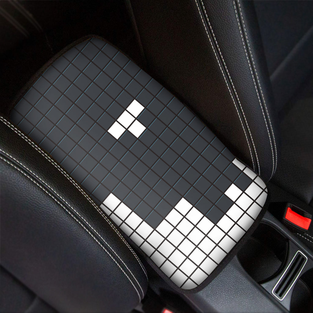 White Brick Puzzle Video Game Print Car Center Console Cover