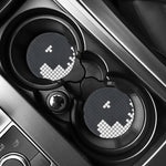 White Brick Puzzle Video Game Print Car Coasters