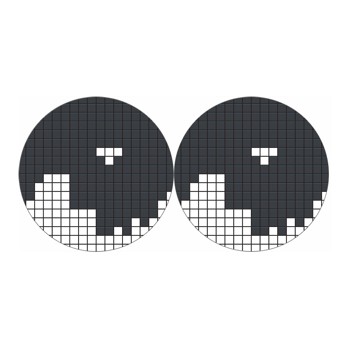 White Brick Puzzle Video Game Print Car Coasters