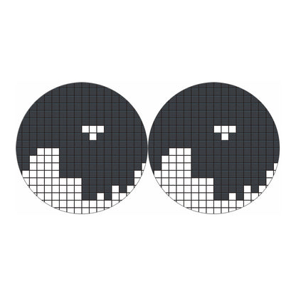 White Brick Puzzle Video Game Print Car Coasters