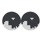 White Brick Puzzle Video Game Print Car Coasters