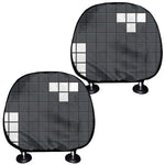 White Brick Puzzle Video Game Print Car Headrest Covers