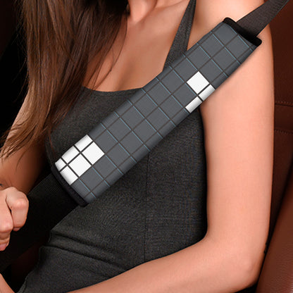 White Brick Puzzle Video Game Print Car Seat Belt Covers