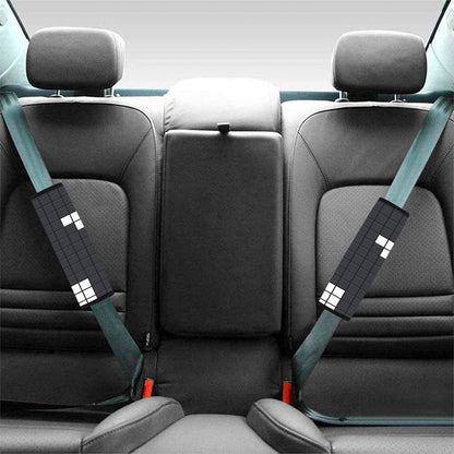 White Brick Puzzle Video Game Print Car Seat Belt Covers