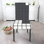 White Brick Puzzle Video Game Print Dining Chair Slipcover