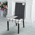 White Brick Puzzle Video Game Print Dining Chair Slipcover