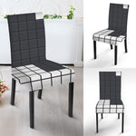 White Brick Puzzle Video Game Print Dining Chair Slipcover