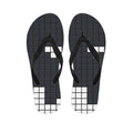White Brick Puzzle Video Game Print Flip Flops