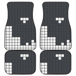 White Brick Puzzle Video Game Print Front and Back Car Floor Mats