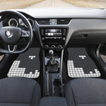 White Brick Puzzle Video Game Print Front and Back Car Floor Mats