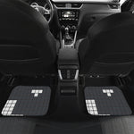 White Brick Puzzle Video Game Print Front and Back Car Floor Mats