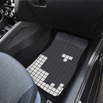 White Brick Puzzle Video Game Print Front and Back Car Floor Mats