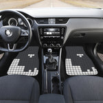 White Brick Puzzle Video Game Print Front Car Floor Mats