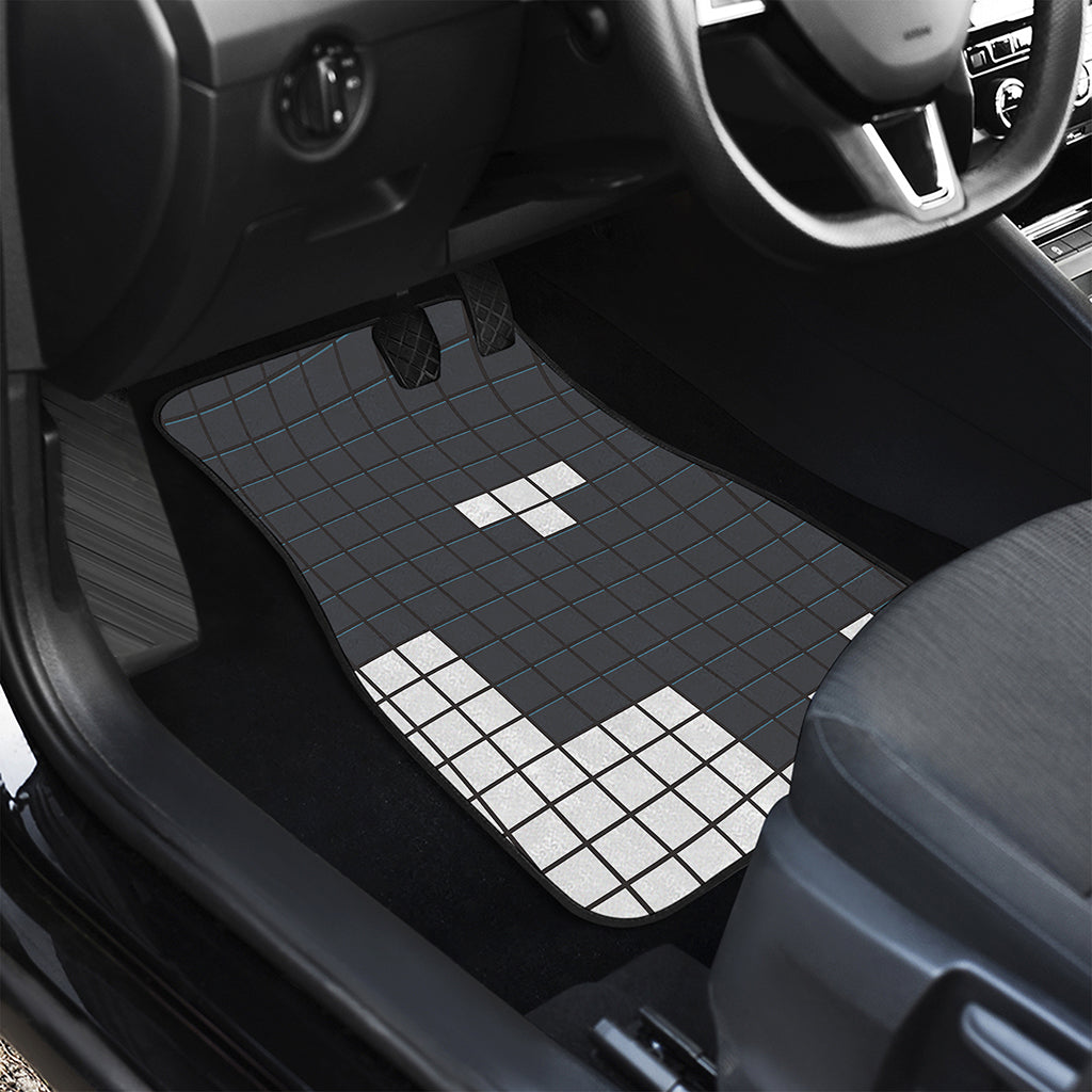 White Brick Puzzle Video Game Print Front Car Floor Mats