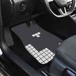 White Brick Puzzle Video Game Print Front Car Floor Mats